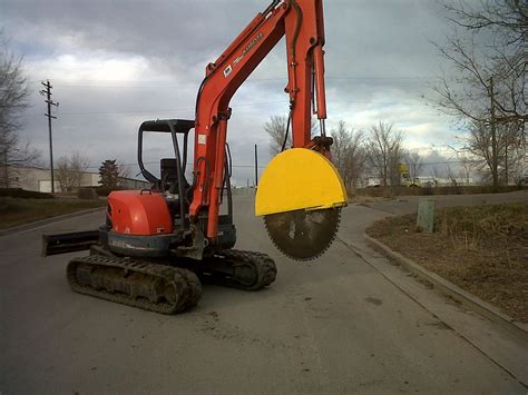 mini excavator rock cutter|metal saws for excavators.